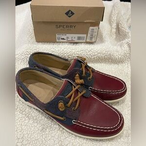Sperry Women's Songfish Varsity Wool Boat Shoe Wine Size 8.5